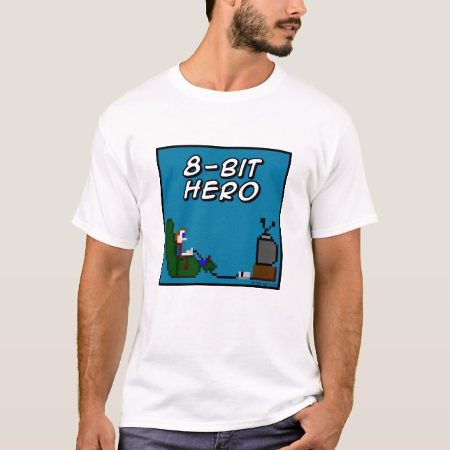 Camiseta herói de 8 bits (Frente)