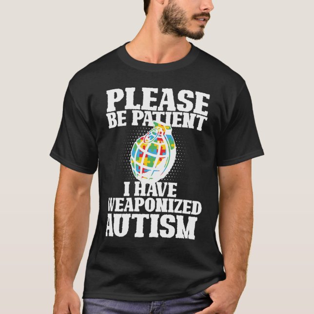 Camiseta Herói do Autismo de Sensibilização para o Autismo  (Frente)
