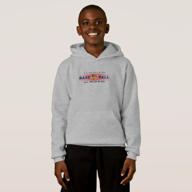Camiseta Herói do Baseball com Milhão de Dólares | Crianças (Frente Completa)
