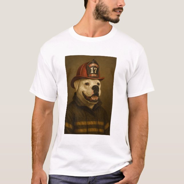 Camiseta Herói do Bombeiro: O Pup do Motor 17 (Frente)