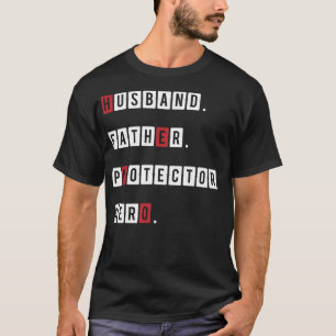Camiseta Herói do Marido Padre Protetor. melhor presente p