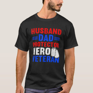 Camiseta Herói do Pai de Mens Hero - Orgulhoso Vete America