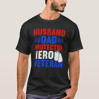 Camiseta Herói do Pai de Mens Hero - Orgulhoso Vete America