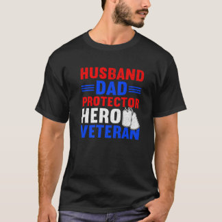 Camiseta Herói do Pai de Mens Hero - Orgulhoso Vete America