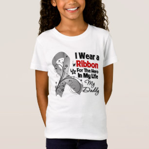 Camiseta Herói do pai em meu cancro cerebral da vida