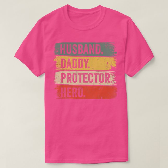 Camiseta Herói do pai Husband Protetor (Frente do Design)