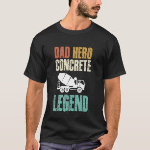 Camiseta Herói do Papai Trabalhador de Concreto Equipe Dia