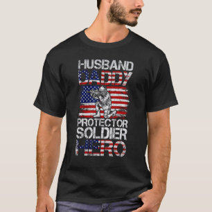 Camiseta Herói do Soldado do Pai de Marido