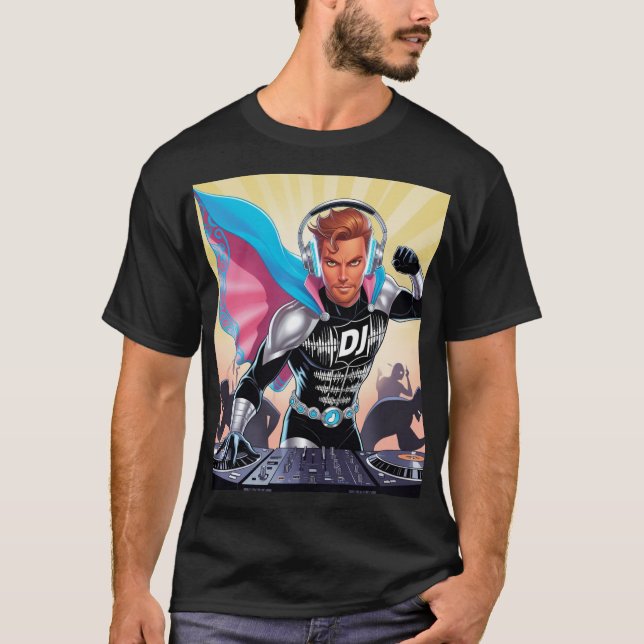 Camiseta Herói dos Beats: DJ Defender (Frente)