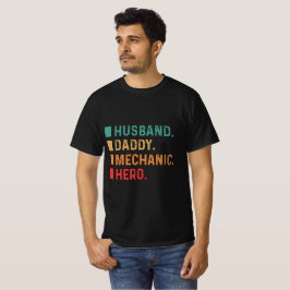 Camiseta Herói mecânico do pai marido