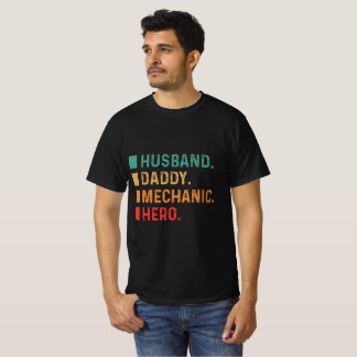 Camiseta Herói mecânico do pai marido