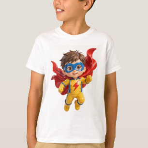 Camiseta Herói Original Bonito Menino Relâmpago 3D