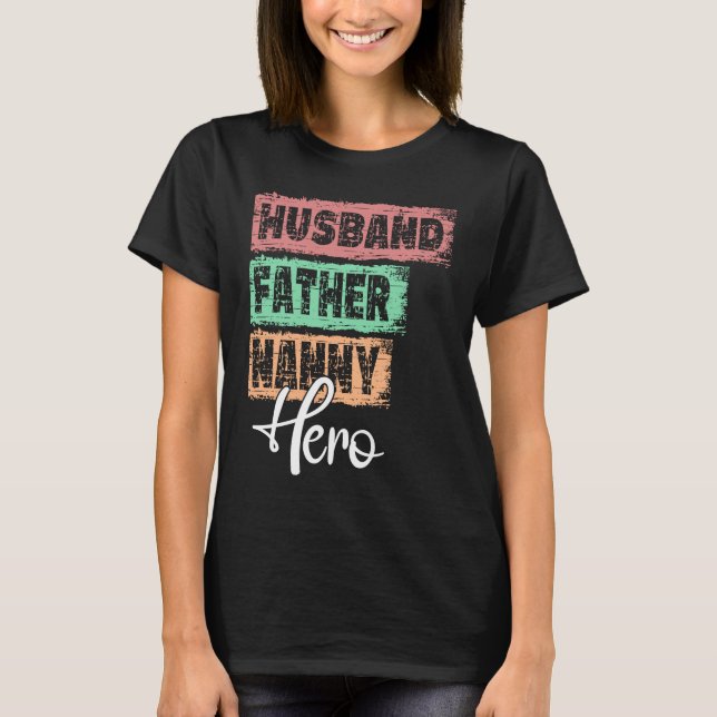 Camiseta Herói pai da profissão pai Babá 1 (Frente)