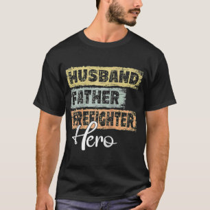 Camiseta Herói pai da Profissão, pai Bombeiro Raglan
