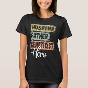 Camiseta Herói pai da profissão pai Geneticista 1