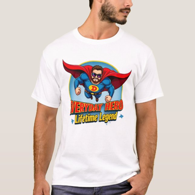 Camiseta Herói pai do Dia dos Pais (Frente)