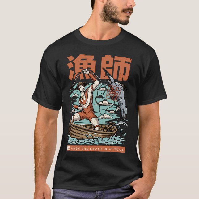 Camiseta herói pescador (Frente)