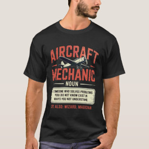 Camiseta Herói Solucionador de Problemas de Aviação Mecânic