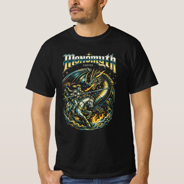 Camiseta Heroic Quest Vintage Fantasy Design (Frente)