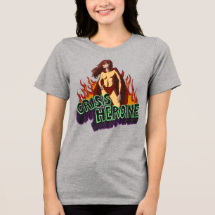Camiseta Heróina da Crise Engraçada Energia Caótica Retro C