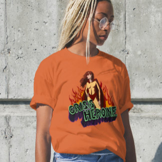 Camiseta Heróina da Crise Engraçada Energia Caótica Retro C