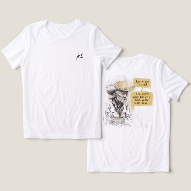 Camiseta Heróis (Design Frente e Verso)