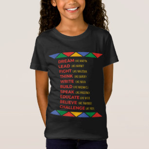 Camiseta Heróis Afro-Americanos de História Negra