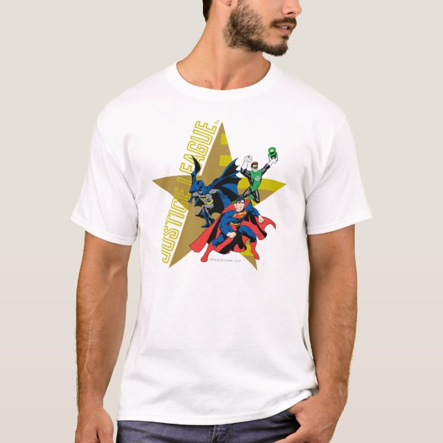 Camiseta Heróis da Estrela da Liga da Justiça (Frente)