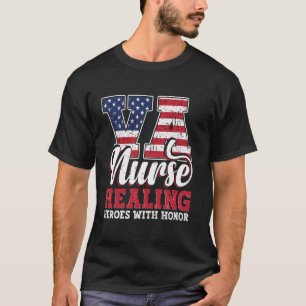 Camiseta Heróis de Cura Com Honra Para Enfermeira do VA