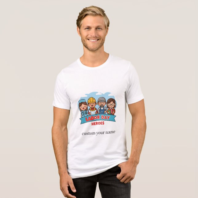 Camiseta Heróis do Dia do Trabalho (Frente Completa)