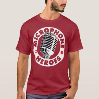Camiseta HERÓIS do MICROFONE - 22 cores - logotipo