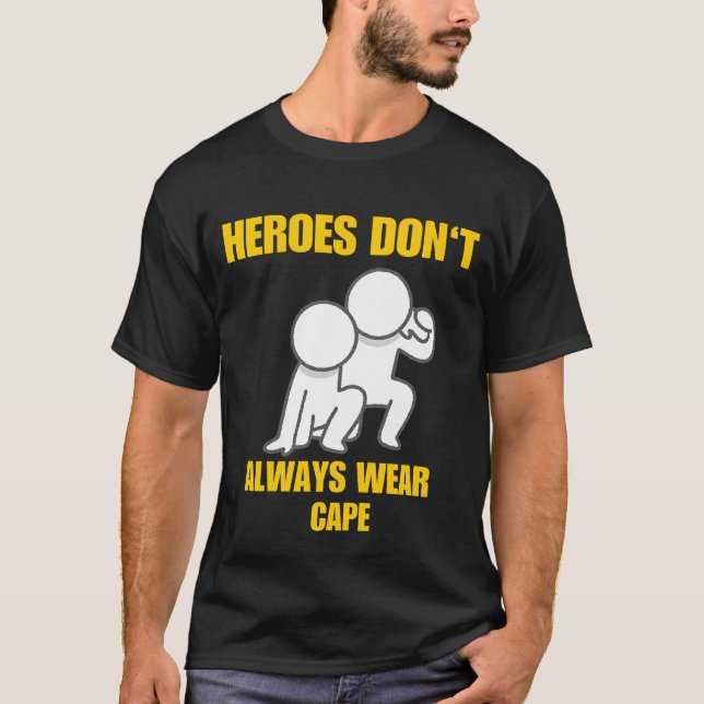 Camiseta Heróis nem sempre Vestem Cabo (Frente)