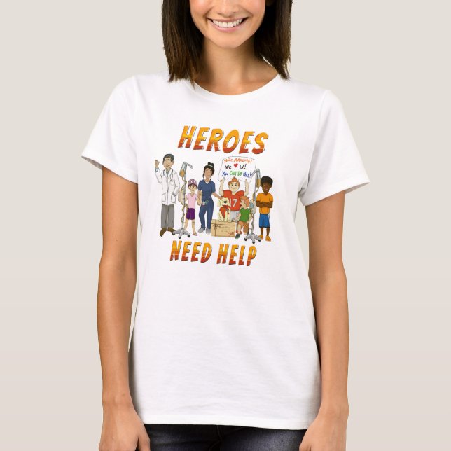 Camiseta Heróis Precisam de Ajuda (Frente)