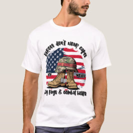 Camiseta Heróis - Vestem Dog tags e combatem botas