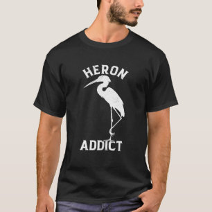 Camiseta Heron Addict Bird Assistindo Egret Wildlife Ani