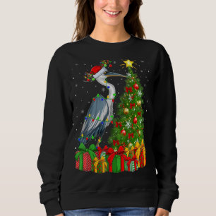 Camiseta Heron Bird Xmas Holiday Papais noeis Heron Natal T