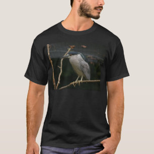 Camiseta Heron Noturno de coroação negra