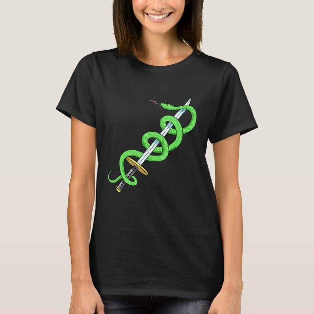 Camiseta Herpetologista do réptil cobra (Frente)