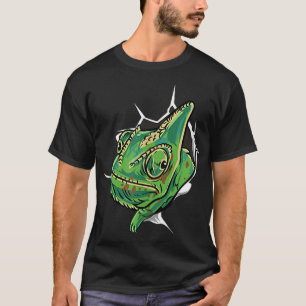 Camiseta Herpetologista Presente Eu Amo Meu Camaleão-de-vel