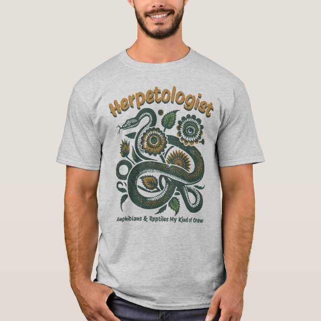 Camiseta Herpetologista Reptile Lovers (Frente)