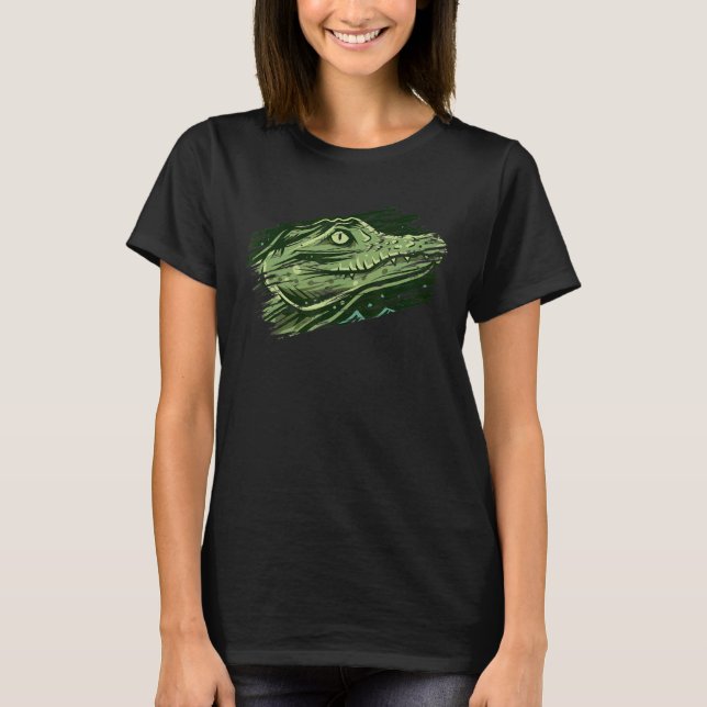 Camiseta Herpetólogo Crocodilo Animal (Frente)