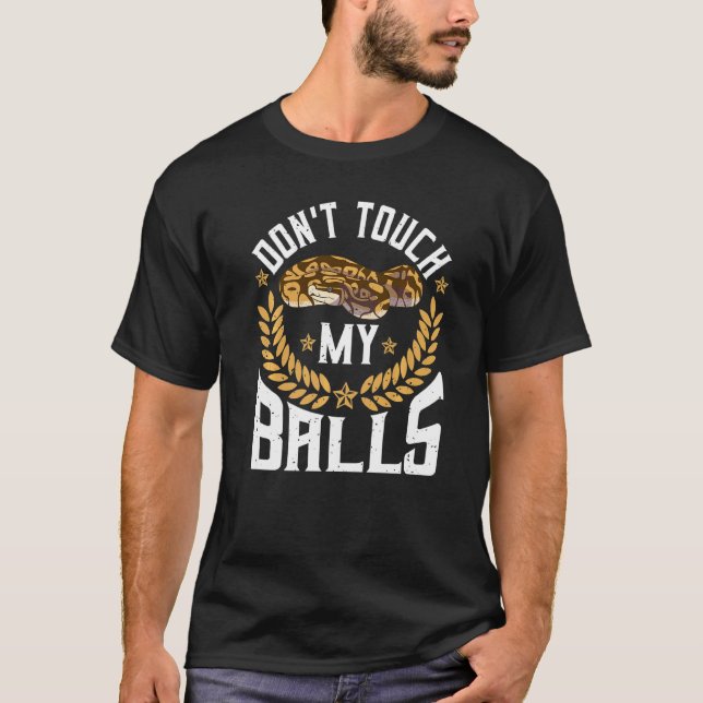 Camiseta Hérpetologue de Python de Bola Trocadilho para uma (Frente)