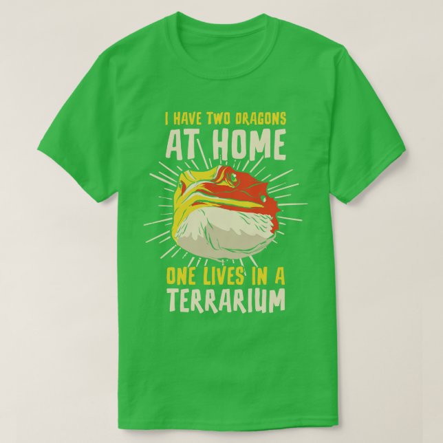 Camiseta Herpetology Beared Dragon Lizard Reptile Terrariu (Frente do Design)