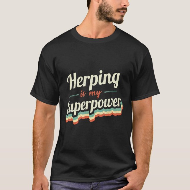 Camiseta Herping é o meu super-poder Engraçado Presente Her (Frente)