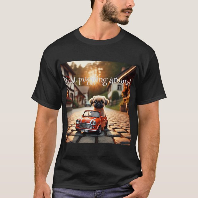 Camiseta Herren-T-Shirt Mops im Mini Morris (Frente)