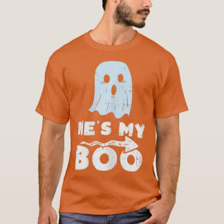 Camiseta Hes My Boo Cute Matching Couple Halloween (2)