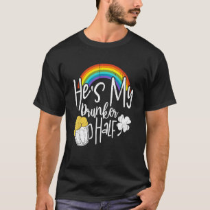 Camiseta Hes O Meu Coupl Correspondente De Meia Dia de São 