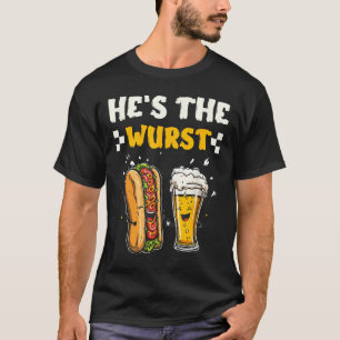 Camiseta Hes O Wurst Coloca Casais Brat Correspondendo