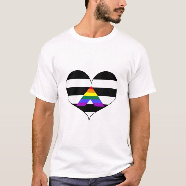 Camiseta Hetero Ally LGBTI Pride (Frente)