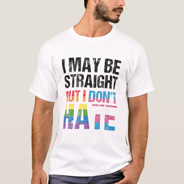 Camiseta Hetero Ally Pride Mês Presente Sinalizador Trans (Frente)